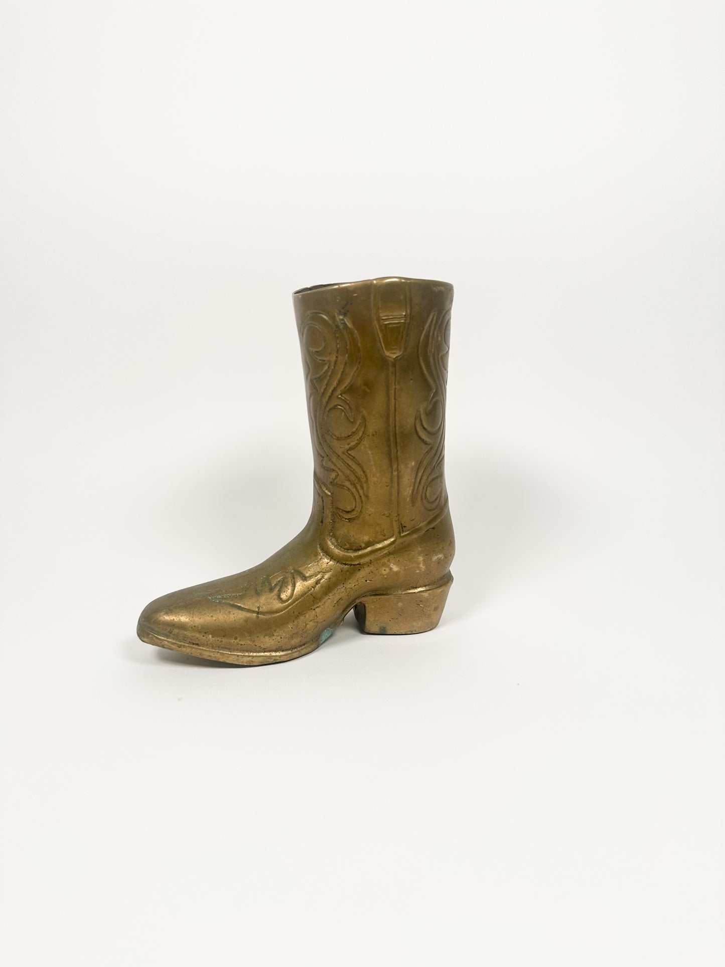 Vintage Brass Cowboy Boot