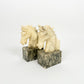 Vintage Alabaster Horse Bookends