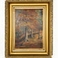 Antique Original Fall Forest Painting