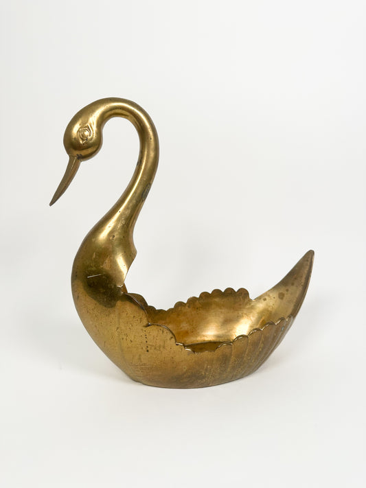 Vintage Brass Swan