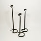 Vintage Hand Forged Wrought Iron Candle Holders