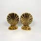 Vintage Gold Shell Bookends