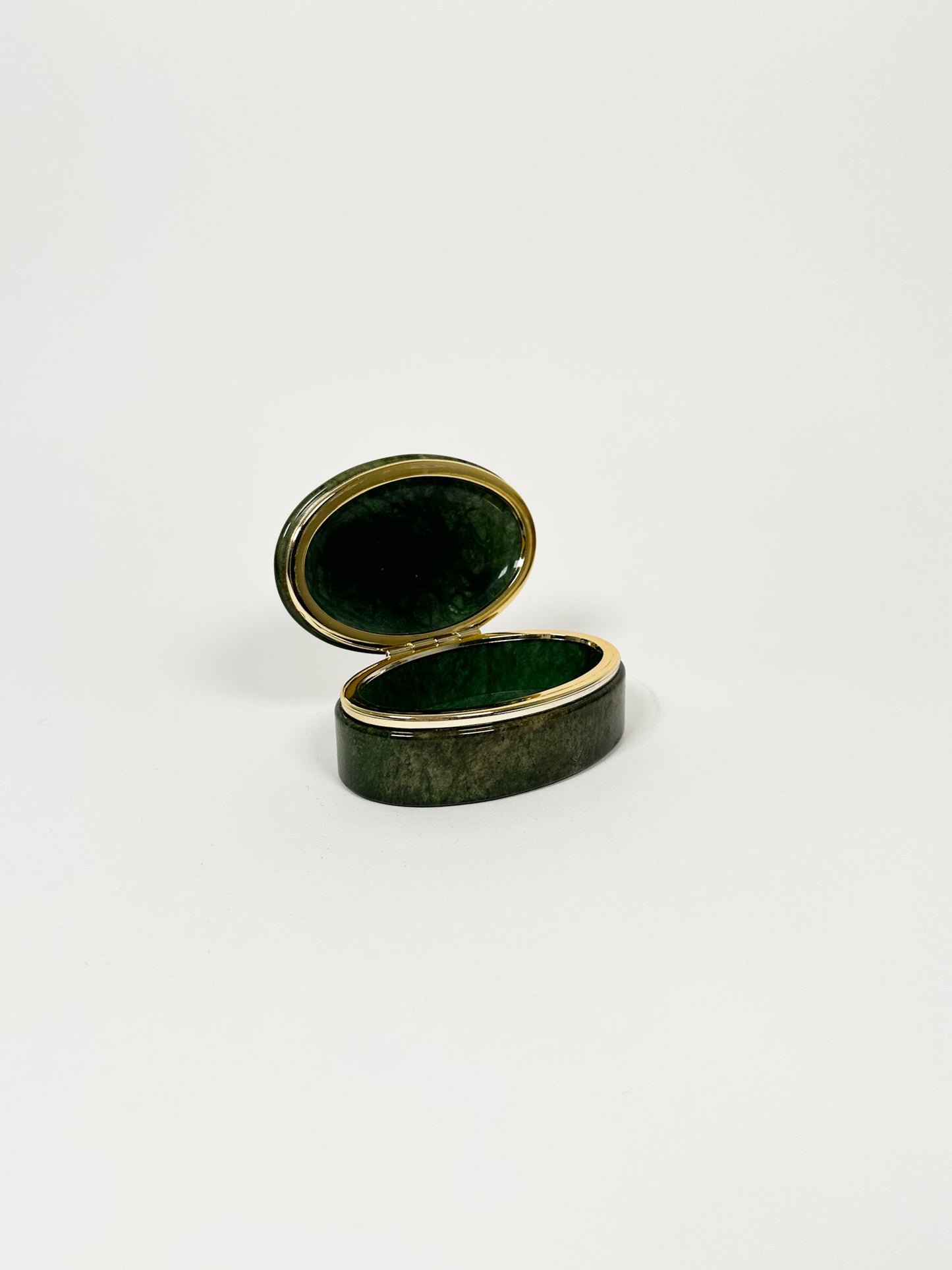 Vintage Petite Green Alabaster Box