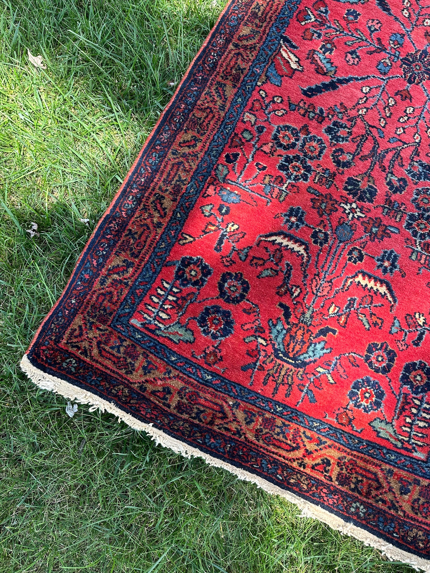 Vintage Red & Blue Rug
