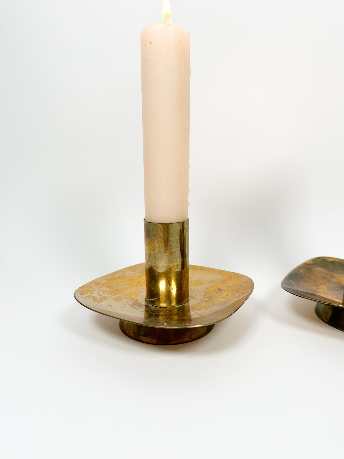 Vintage Brass Candle Holders