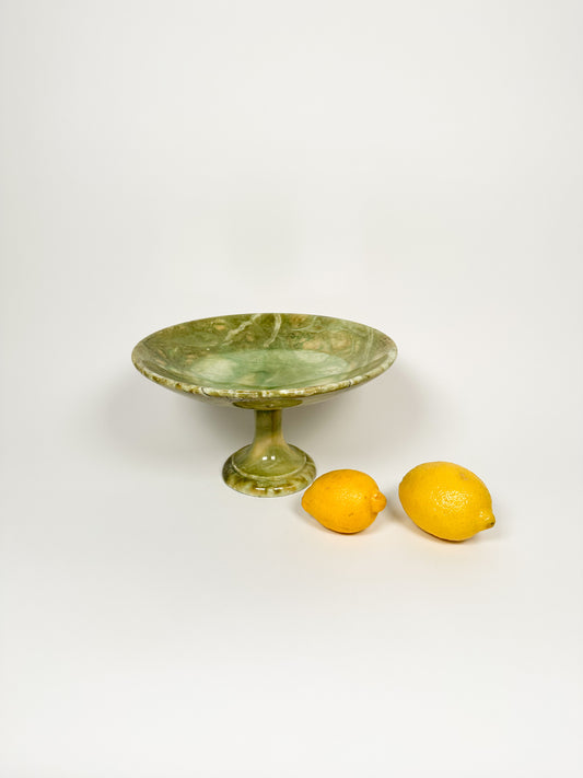 Green Marble Pedestal Dish