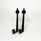 Vintage Black Iron Candle Holders