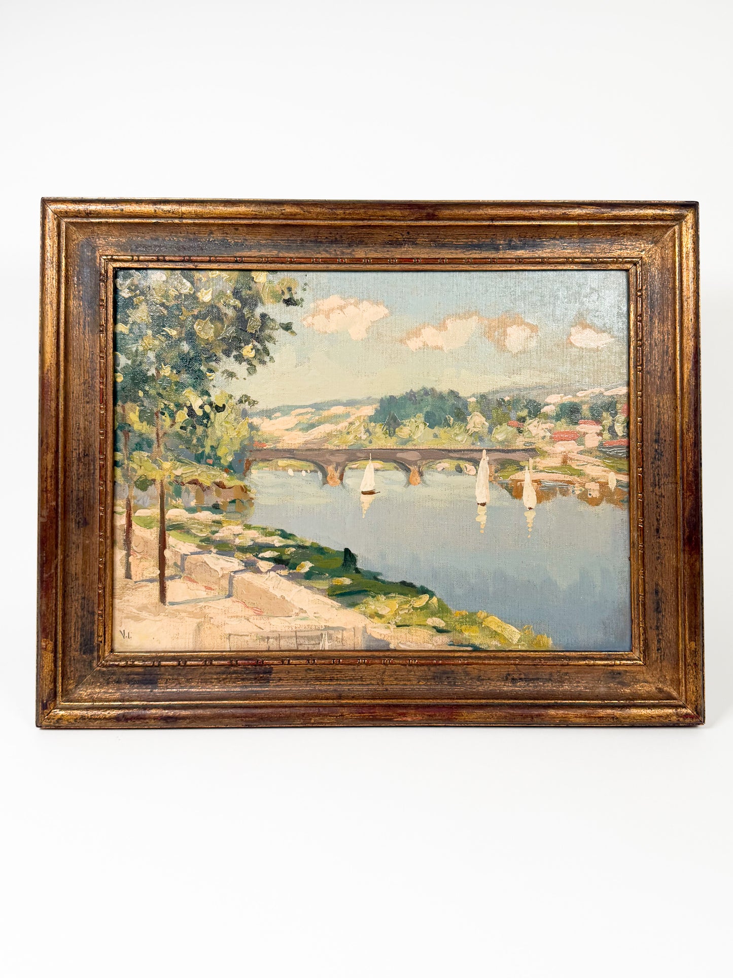 Original Riverside Oil Painting