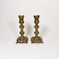 Vintage Ornate Brass Candle Holders