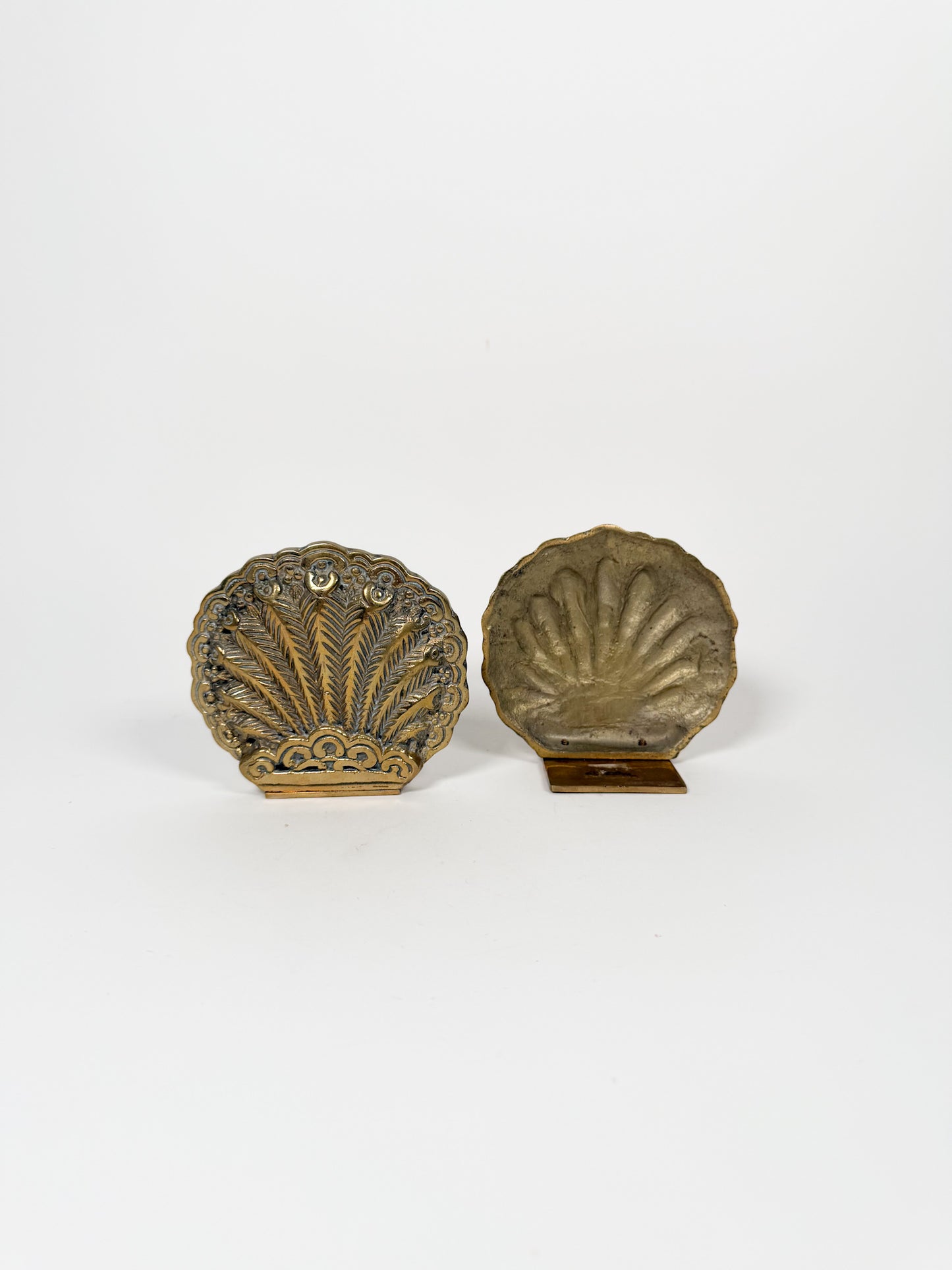 Brass Shell Bookends