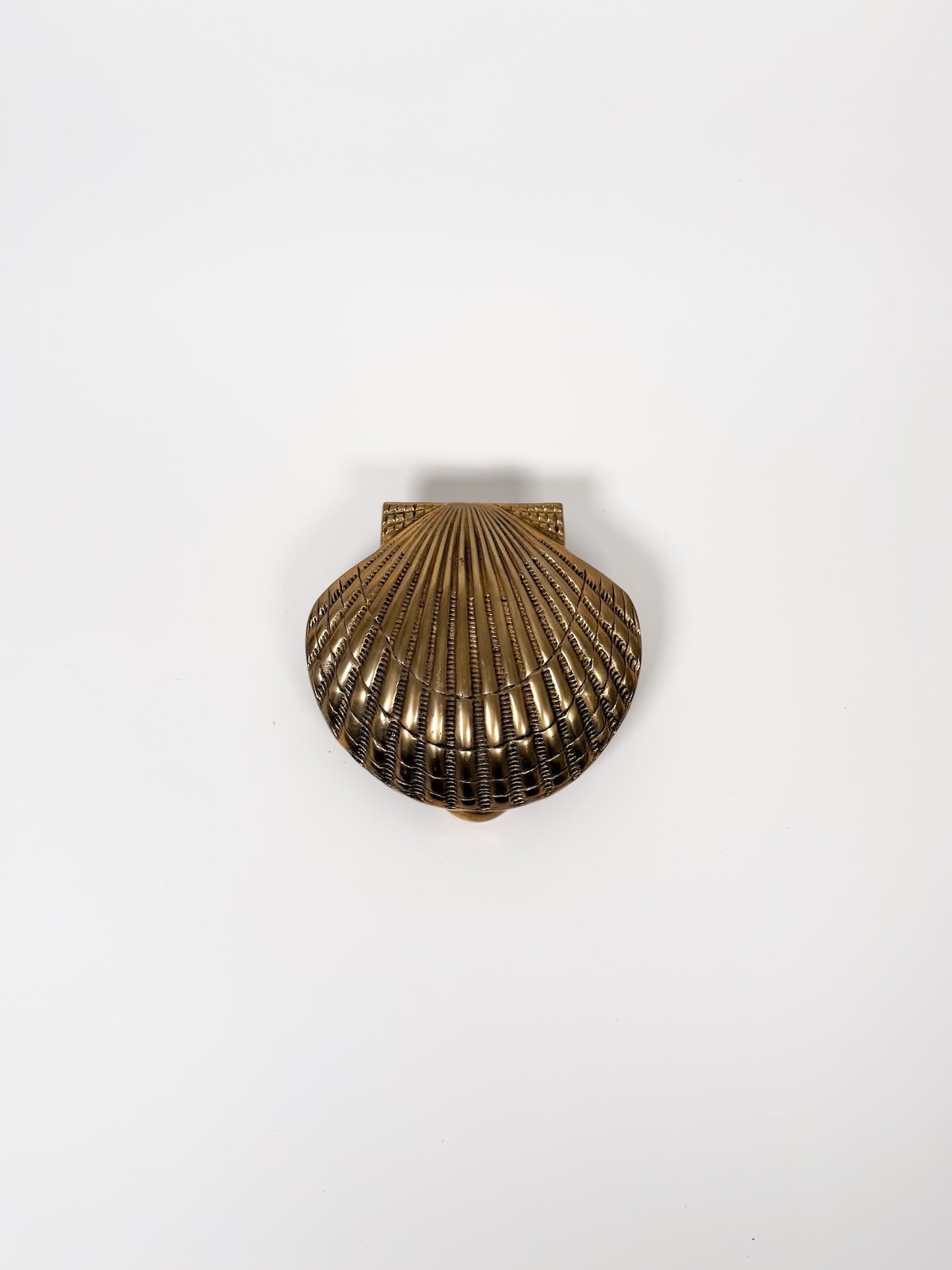 Vintage Brass Scallop Shell Door Knocker