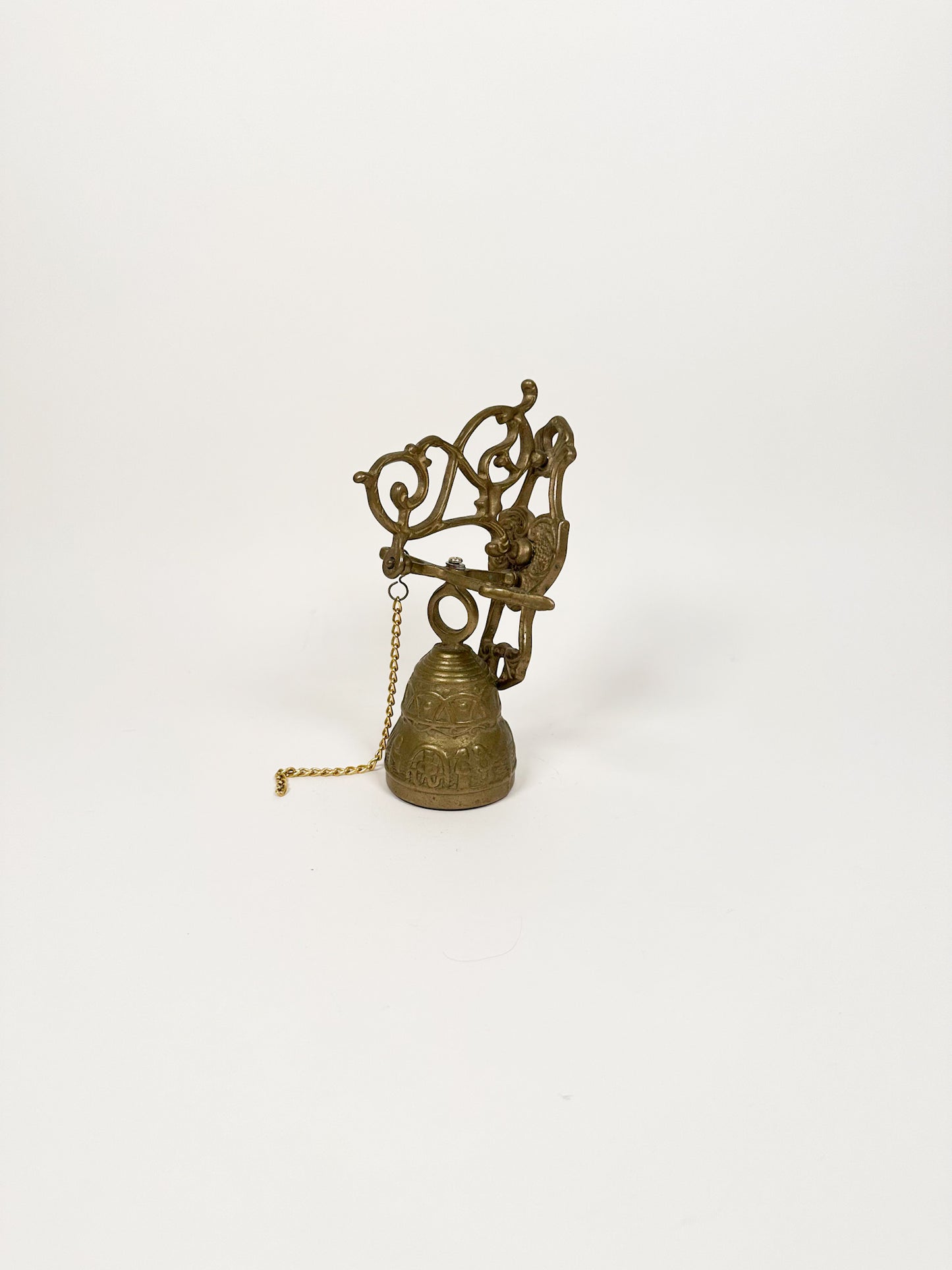 Vintage Brass Hanging Dinner Bell