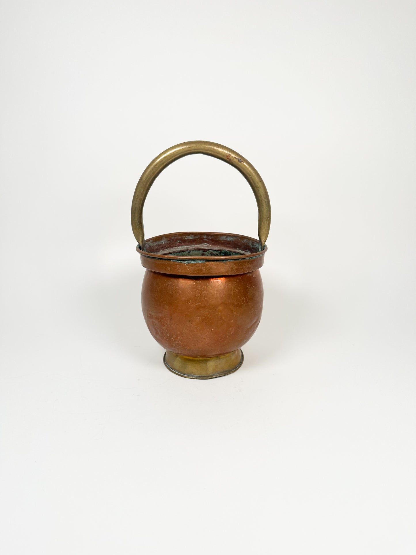 Antique Copper Handled Cauldron