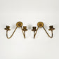 Vintage Brass Wall Sconce Set