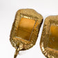 Vintage Hammered Brass Sconce Pair