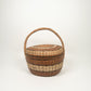 Vintage Striped Lidded Basket