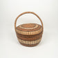 Vintage Striped Lidded Basket