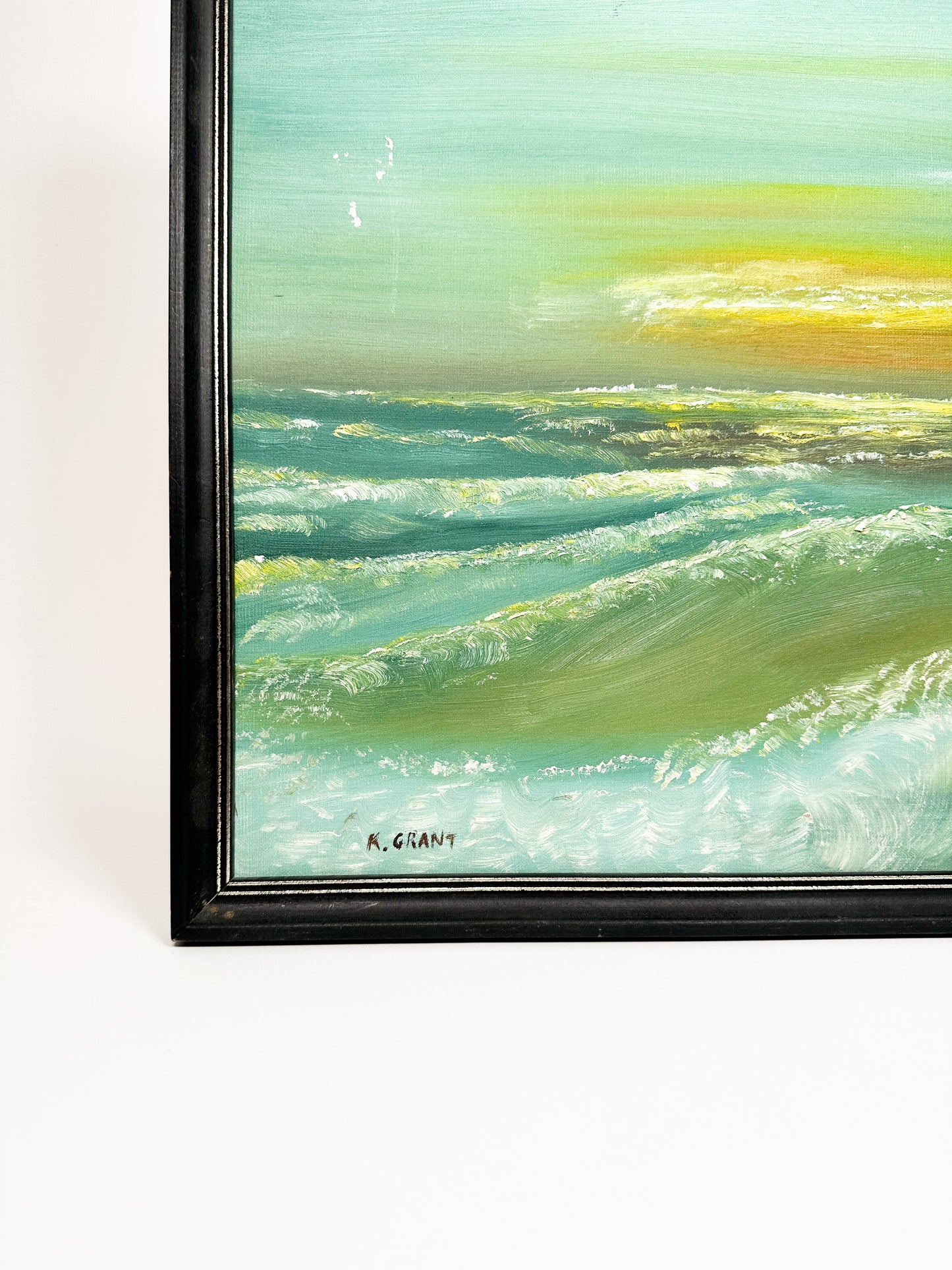 Blue Green Seascape Painting