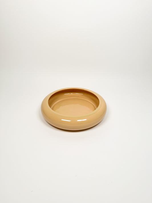 Tan Round Ceramic Bowl