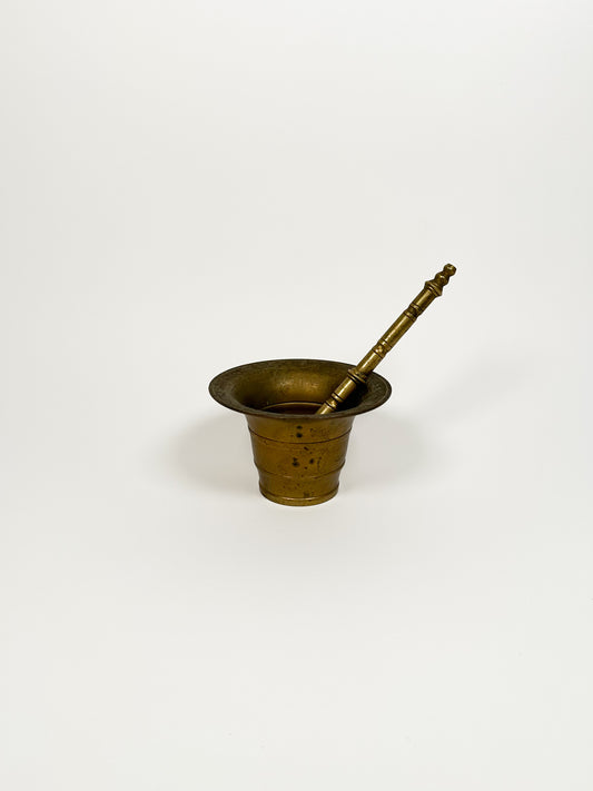 Vintage Brass Mortar & Pestle