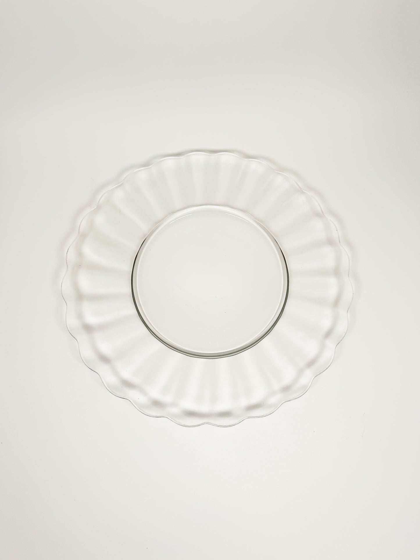 Large Scalloped Glass Serving Plate