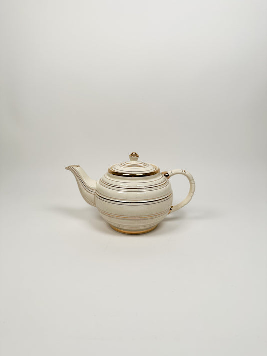 Cream & Gold English Teapot