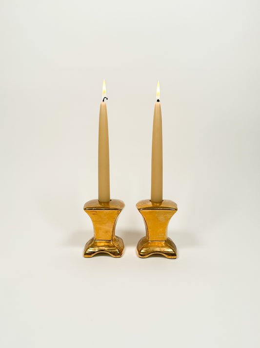 Vintage Gold Candle Holders