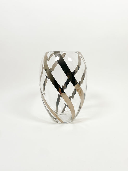 Silver Striped Vase