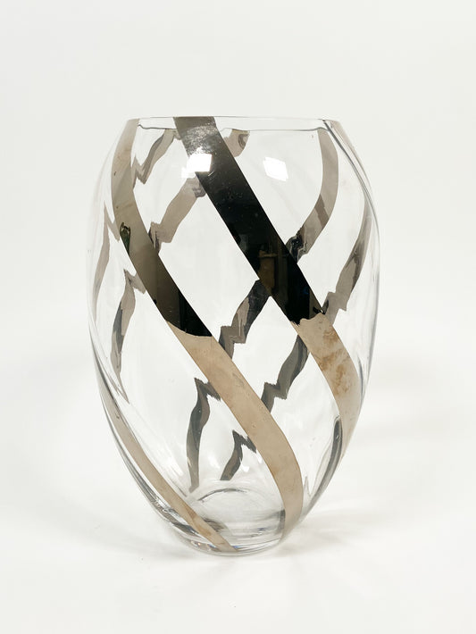 Silver Striped Vase