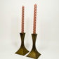 Geometric Brass Candle Holders