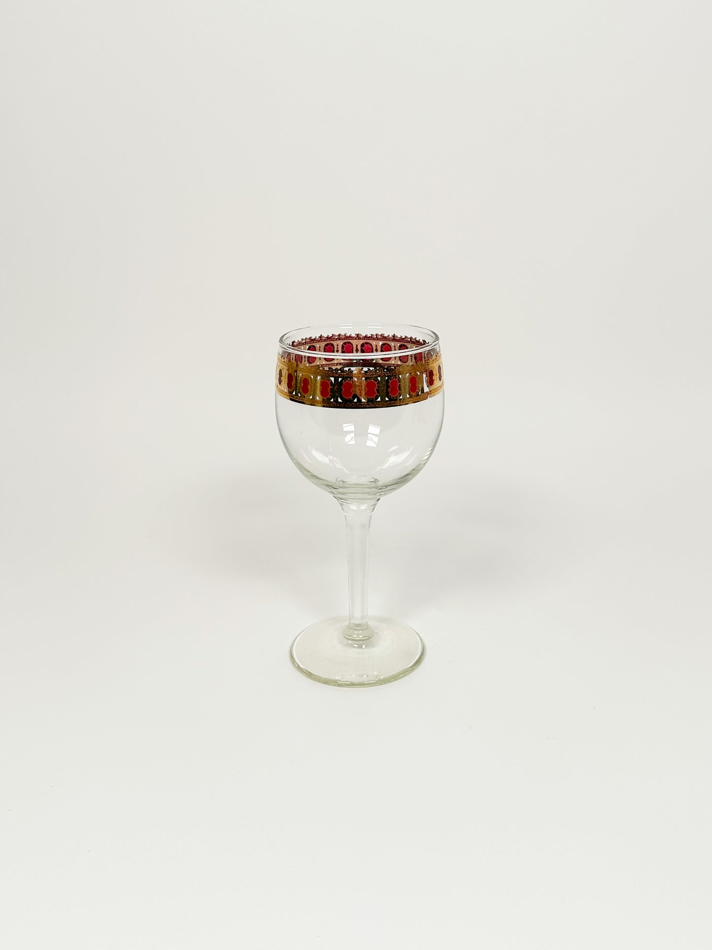 Burgundy & Gold Glasses